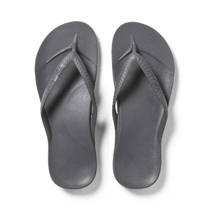 Archies Arch Support Thongs - Charcoal