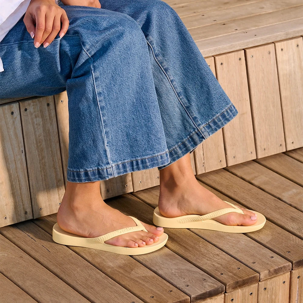 Archies Arch Support Thongs - Lemon